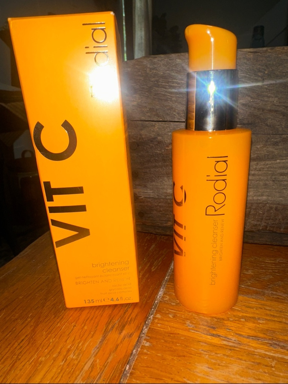Rodial VIT C Brightening Cleanser — vivid orange bottle